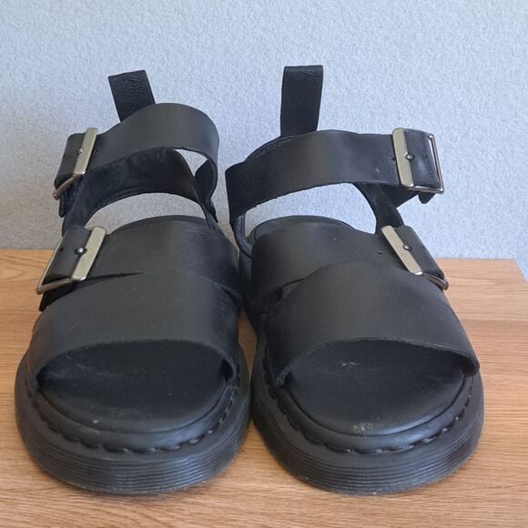Dr. Martens Gryphon Gladiator Sandals Black Leather Doc Womens 8 39 - Picture 3 of 11